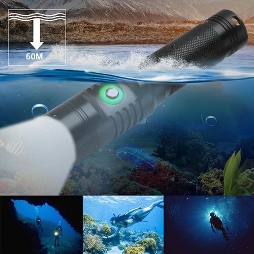 Diving Flashlight Water Sports Waterproof LED Scuba Touch La
