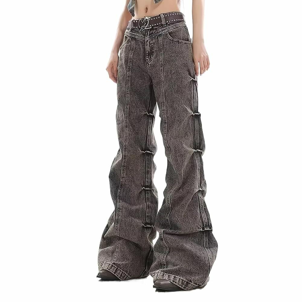 Jean évasé à boucle punk