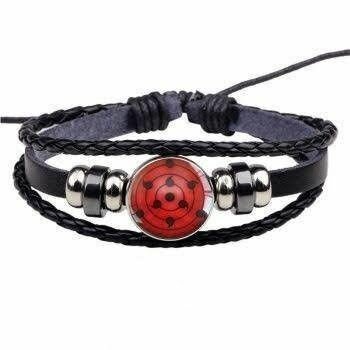 Bracelet cuir design rouge