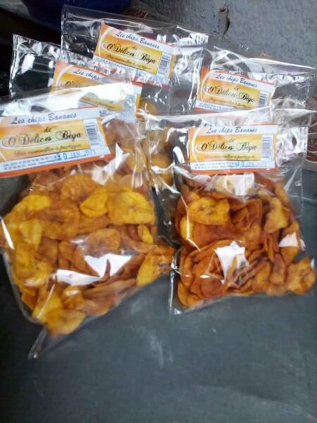 Assortiment de chips banane