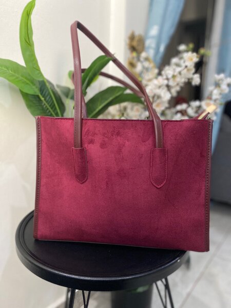 Red suede Bag