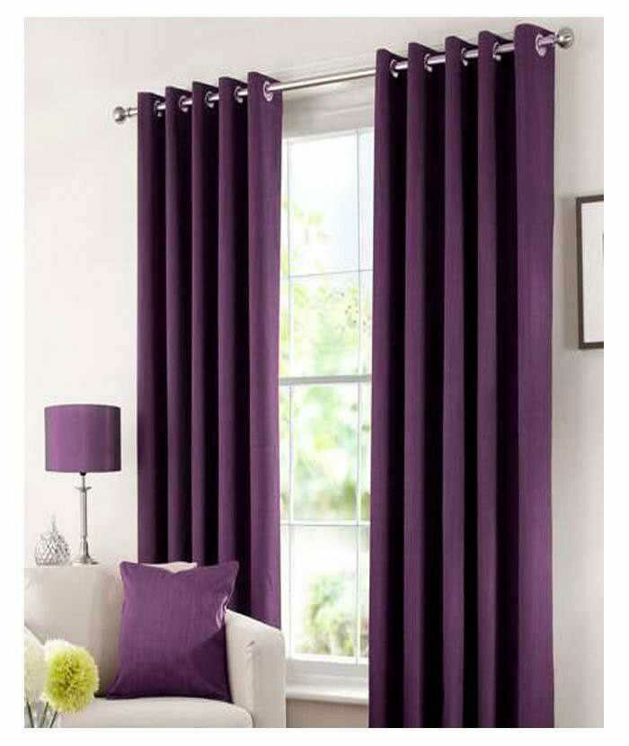 Plain blackout curtains