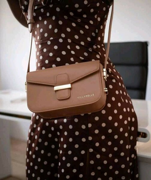 Sac à main cuir marron chic