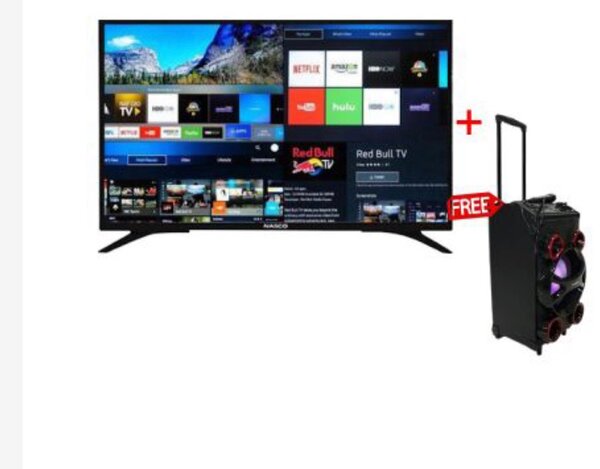 Nasco 50 inches smart tv plus free sound system