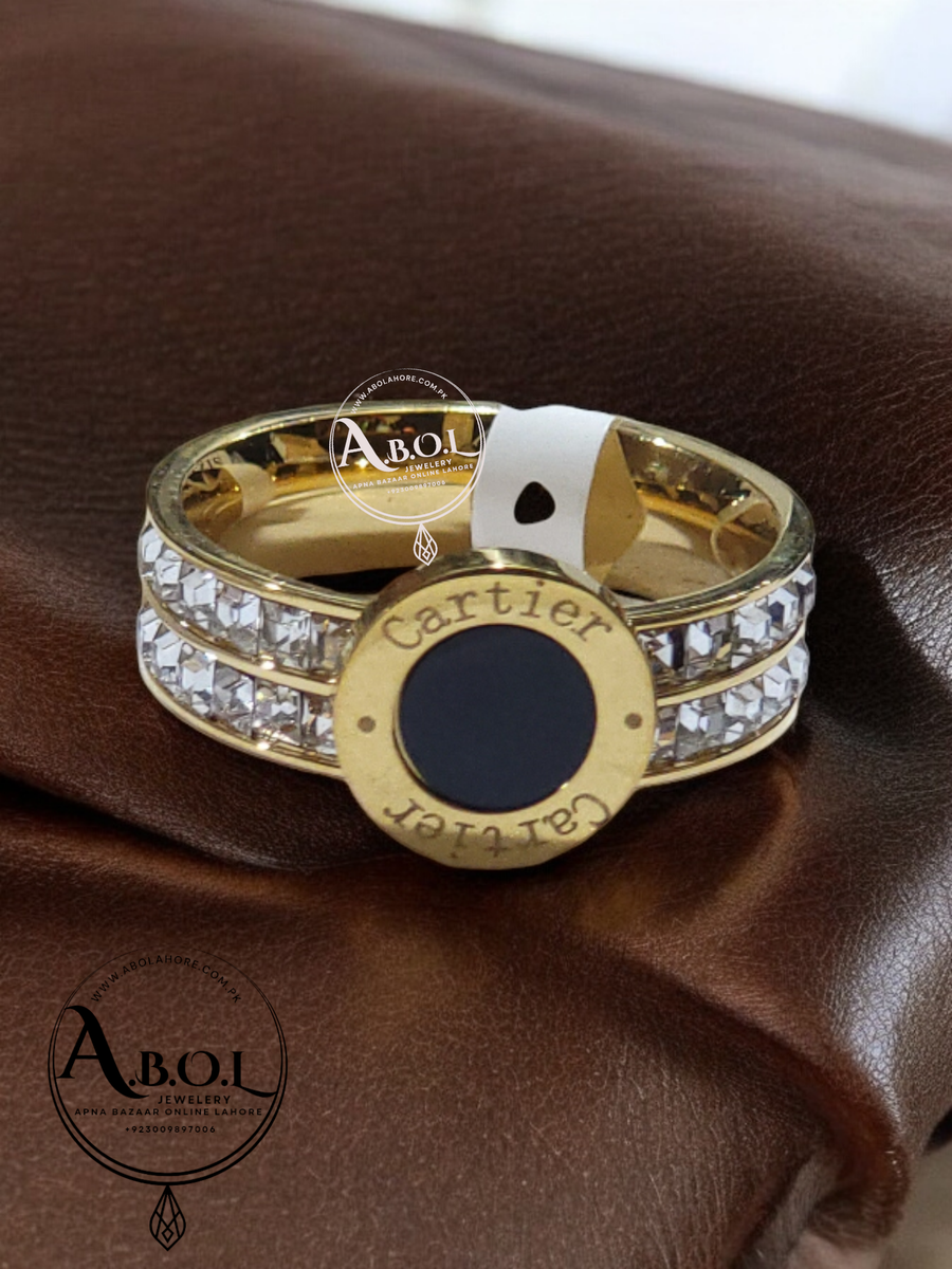 CT RING BLACK GOLDEN