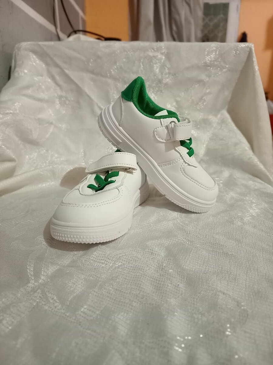 Chaussures Enfant Blanc Vert