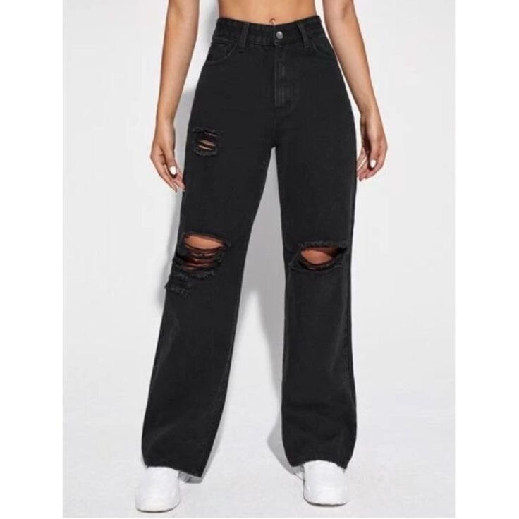 THRIFT BLACK BOYFRIEND JEANS