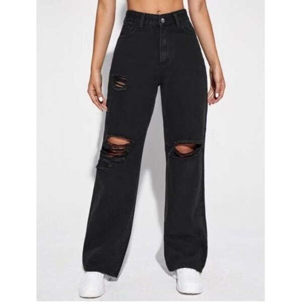 THRIFT BLACK BOYFRIEND JEANS