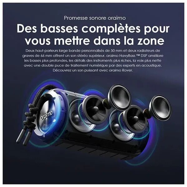 ORAIMO Rover Haut-parleur sans fil 12W FM