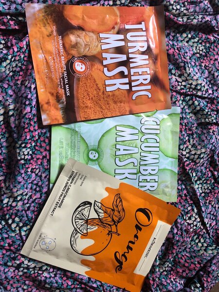 Quality face mask, eye mask, lipstick and lip gloss