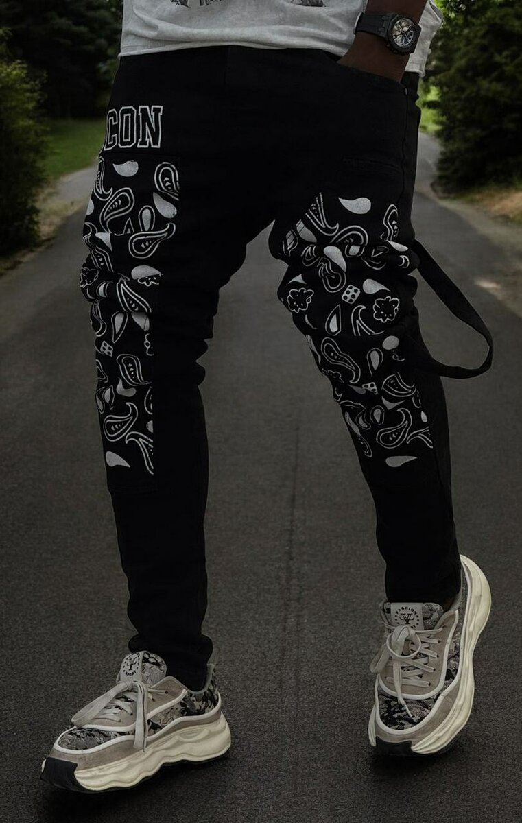 Jean homme à motifs tendance