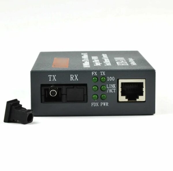 CONVERTISSEUR FIBRE 10/100 RJ45 VERS ST MULTIMODE sur 25km