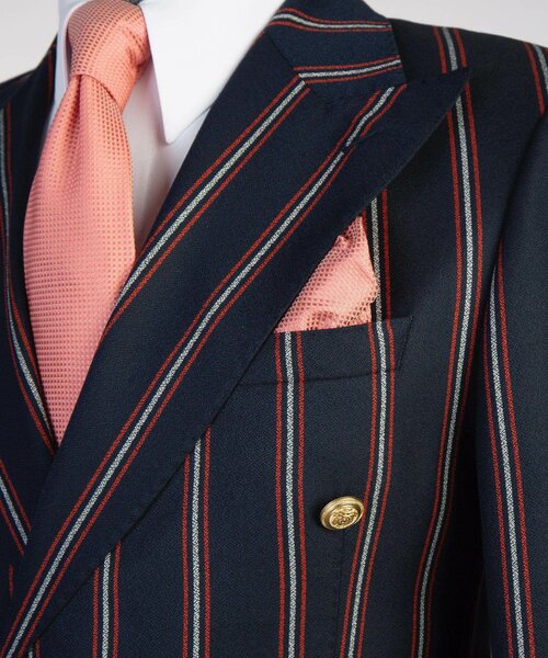 Original Navy Stripped Breasted Suit
