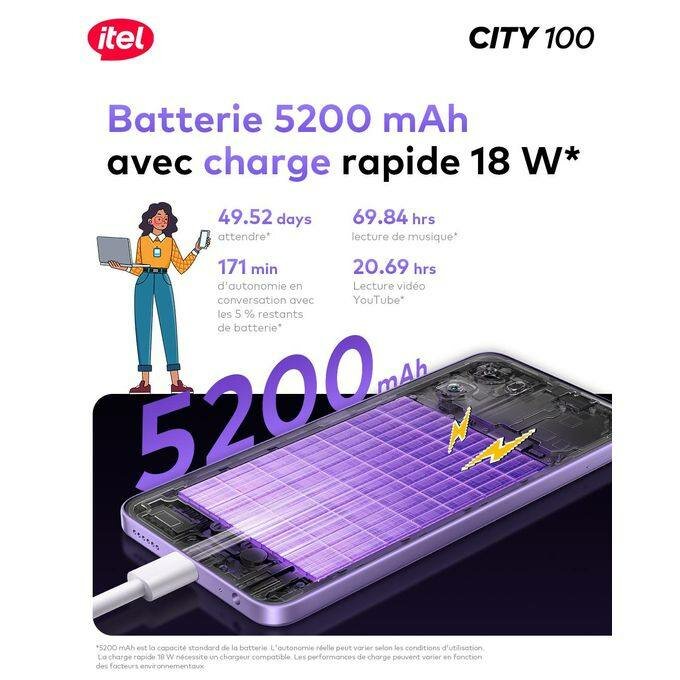 Itel City 100 - 128GB - 12GB