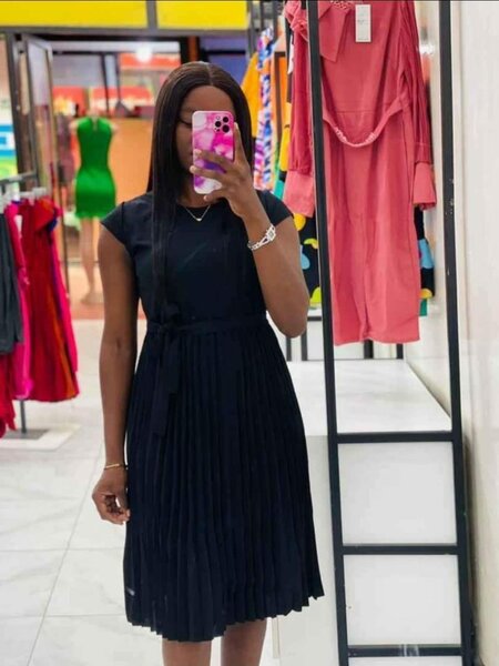 Women's summer dress, pleated skirt