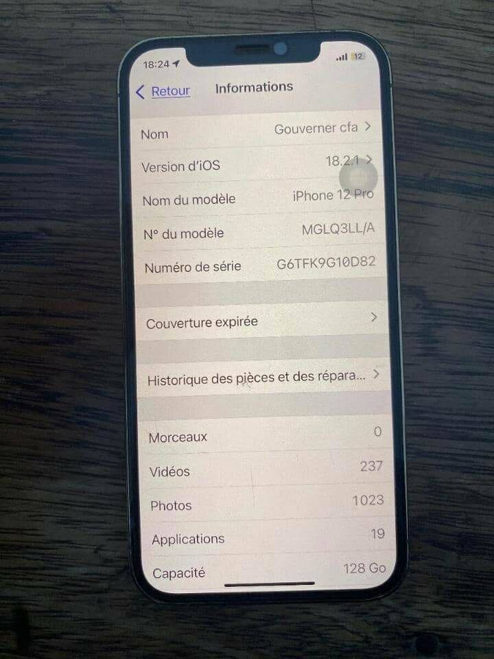iPhone 12 Pro 128Go argent