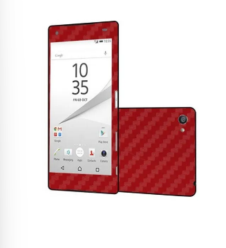 Sony Xperia Z5 Compact Red Carbon Fiber Texture Mobile Skin
