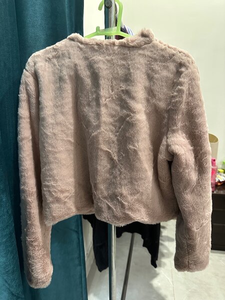 Pink fur jacket
