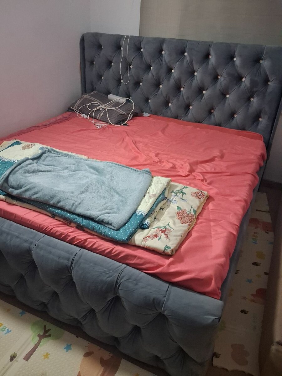 Elegant Velvet Bed Frame