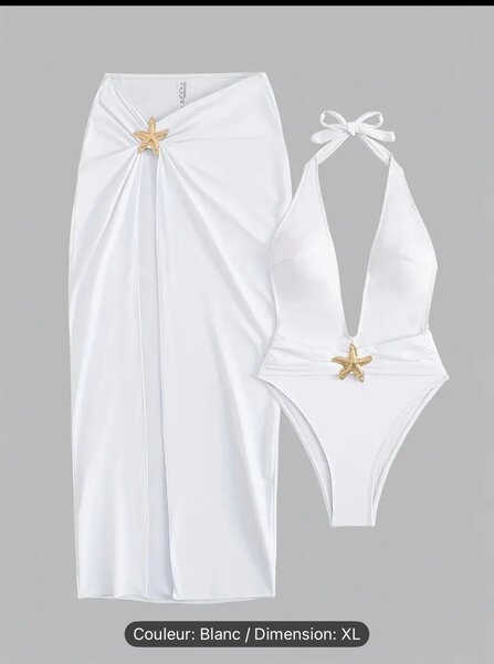 Maillot de bain et paréo étoile de mer