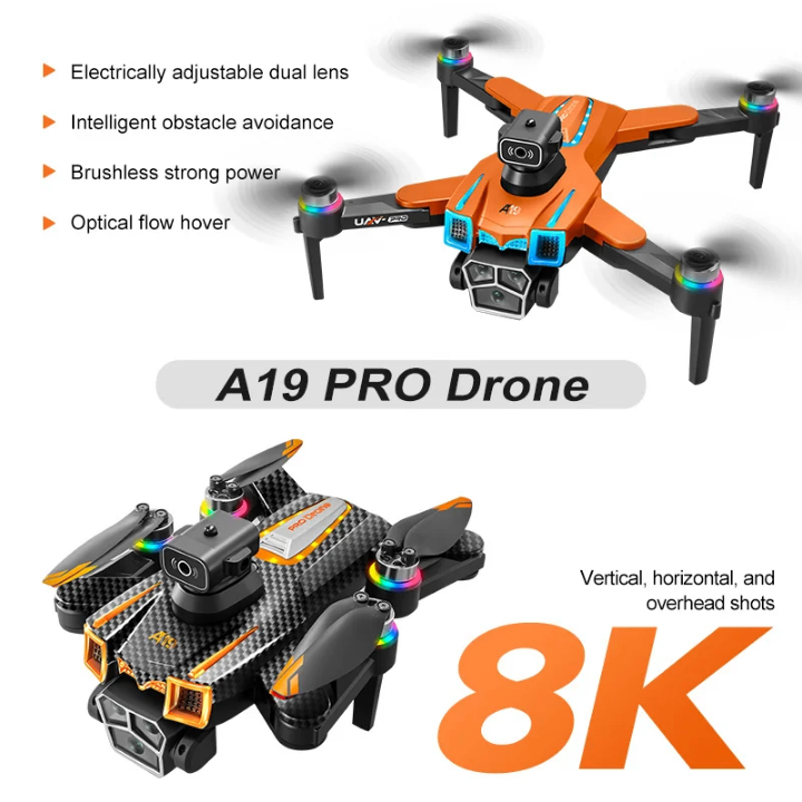 Drone A19 PRO 8K avec Caméra