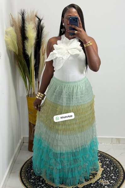 Jupe plissée dégradée chic