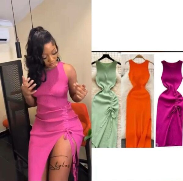 Robe avec fente