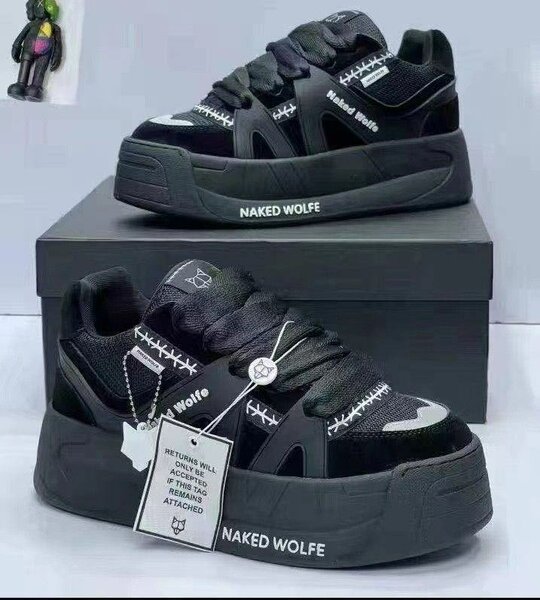 Baskets Noires Platform Naked Wolfe