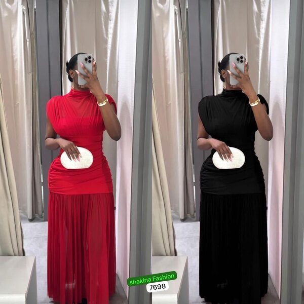 Robe élégante à manches courtes