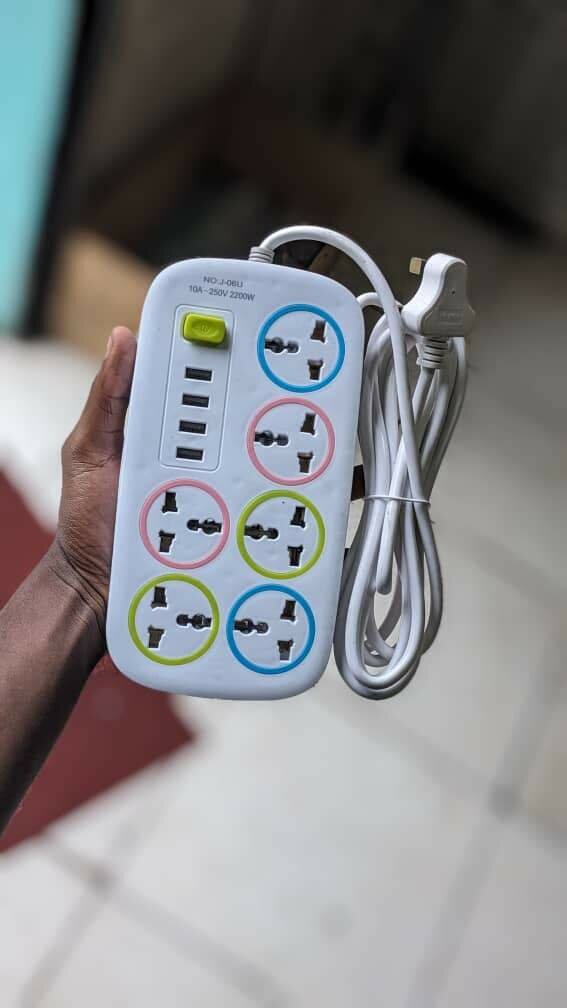 6 way extension adapters with USB port