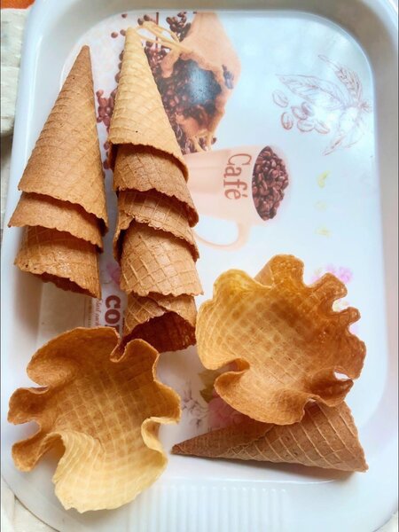Waffles ice Cream cones
