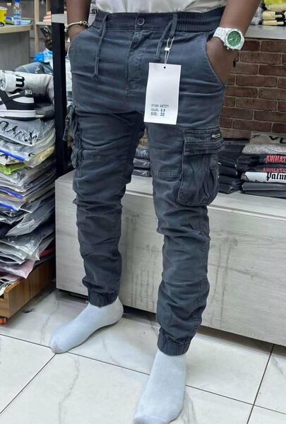 Pantalon cargo homme gris