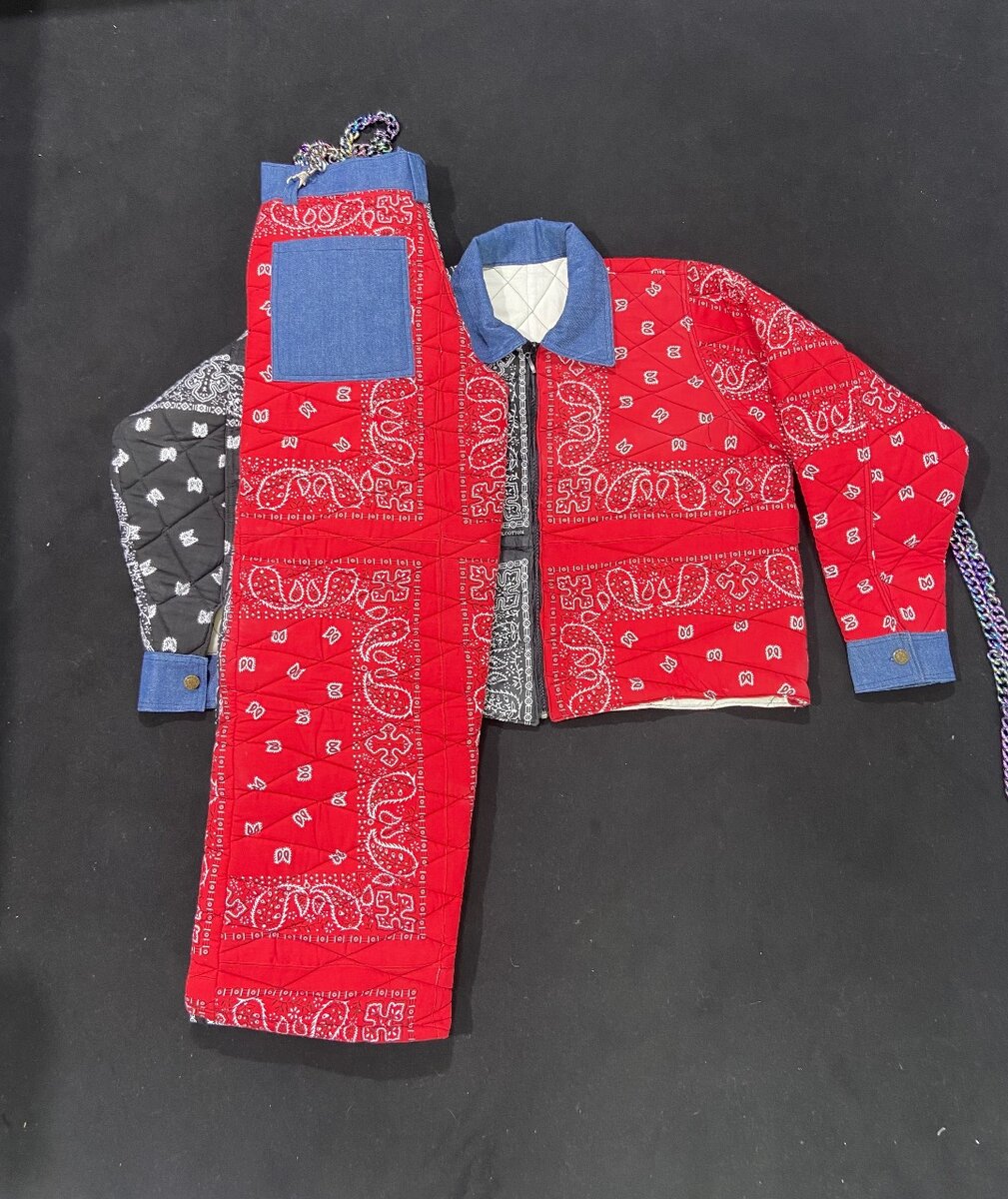 Bandanna jeans Top and Down