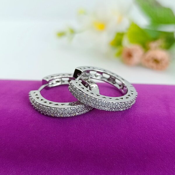 Boucles d'oreilles argent luxe