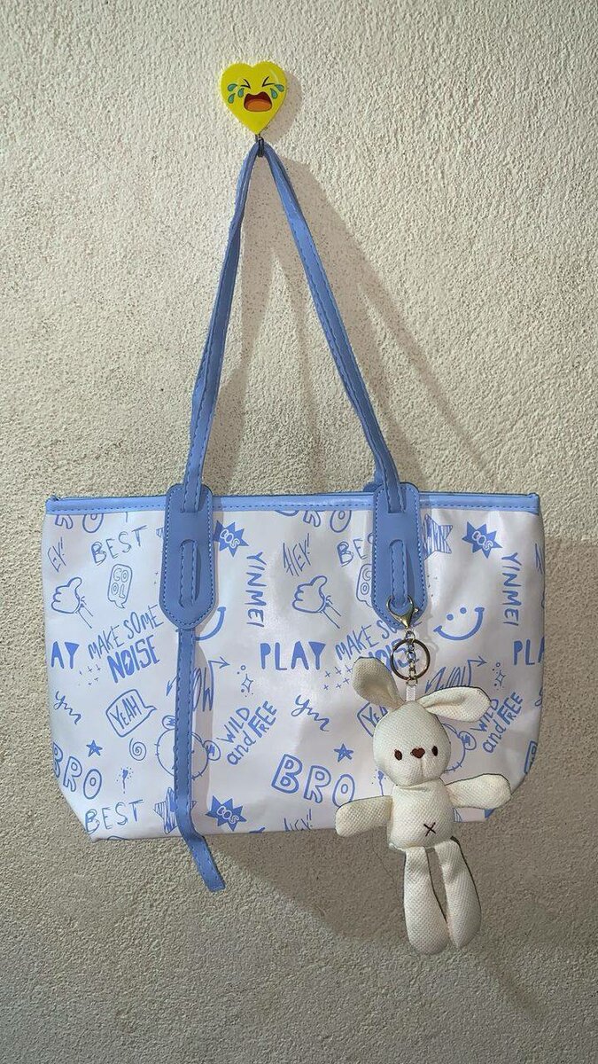 Sac à main en toile avec peluche