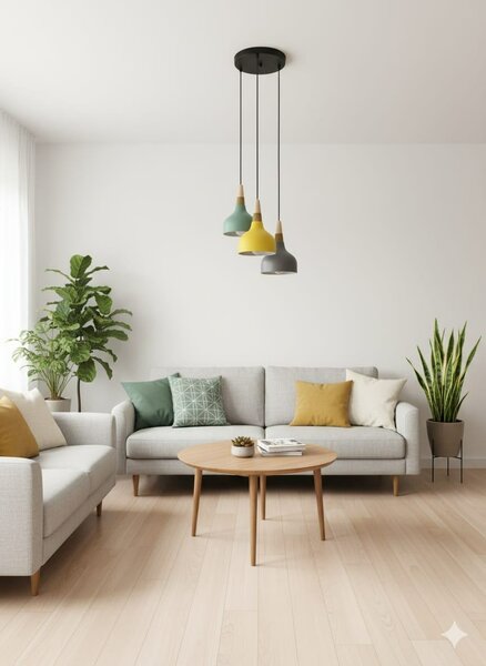 Suspension lampes multicolores