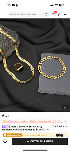 Ensemble Bijoux Homme Luxe