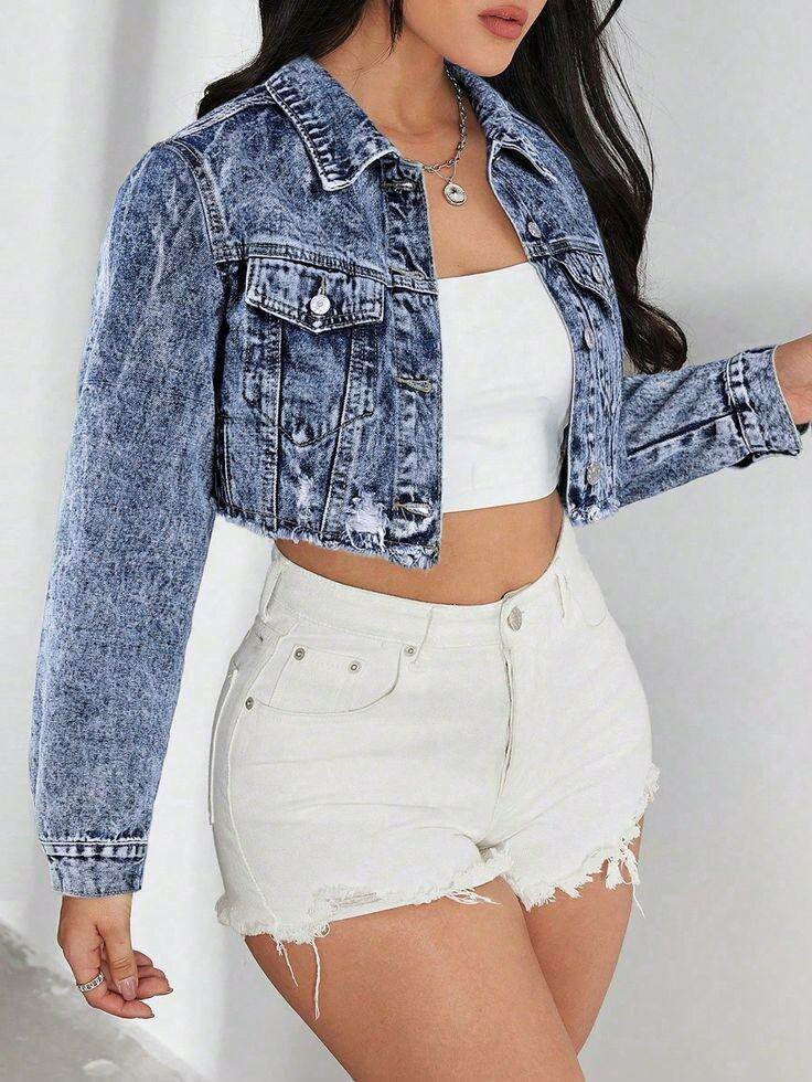 Veste en jean tendance femme