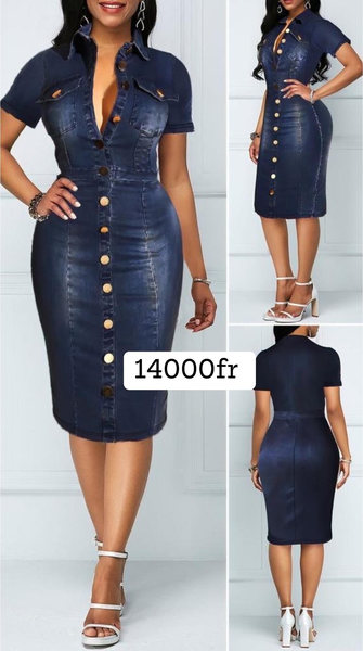 robe chemise en Jean