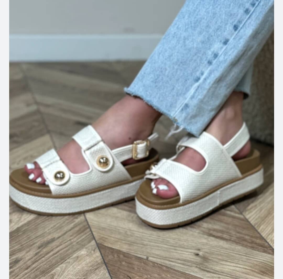 Sandales compensées tendance femme