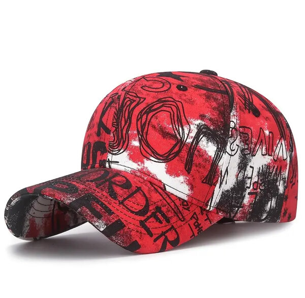 Casquette graffiti rouge tendance