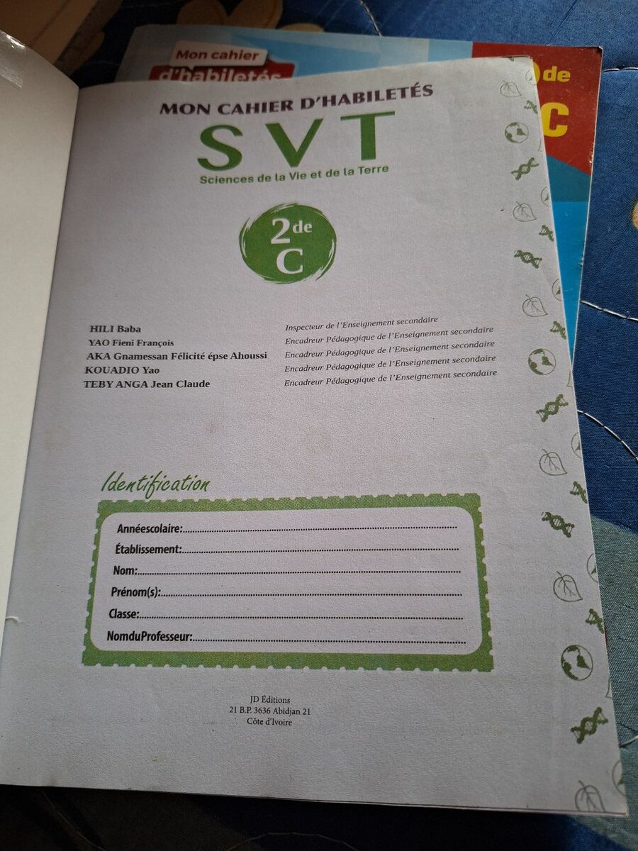 Cahier d'habiletés SVT 2nde C