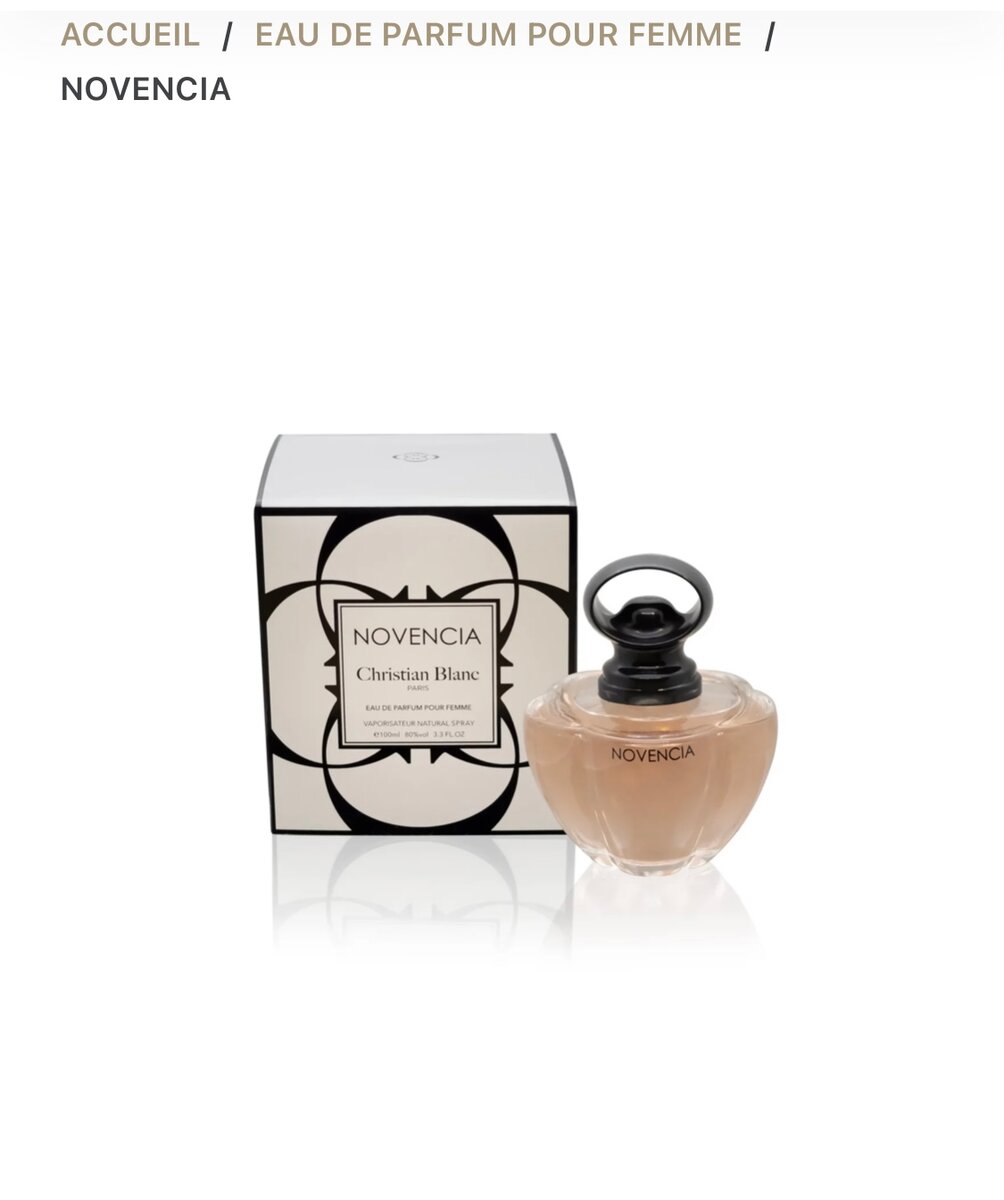 Eau de Parfum Novencia Femme