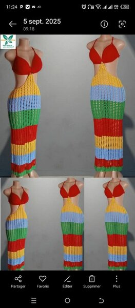 Robe crochet élégante et colorée