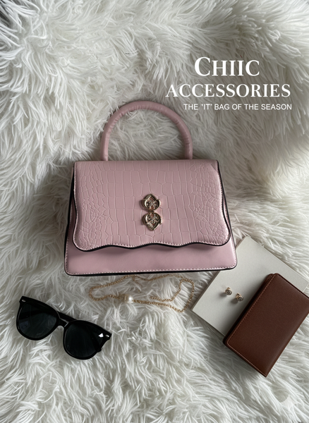 Sac à main chic rose