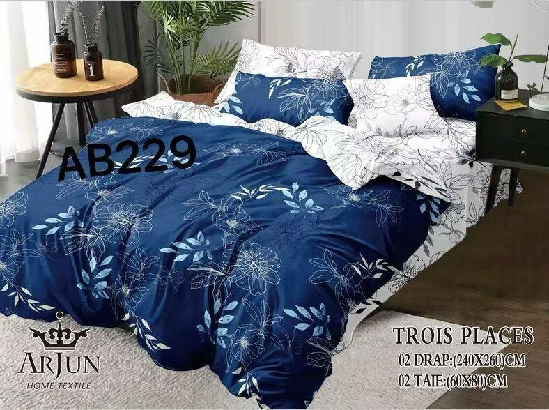 Parure de Lit Florale 3 Places