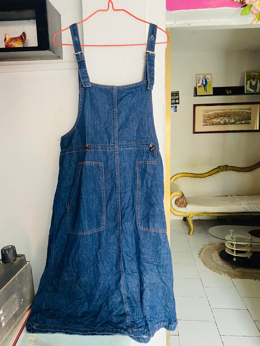 Robe salopette en jean tendance