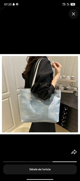 Sac fourre-tout denim élégant