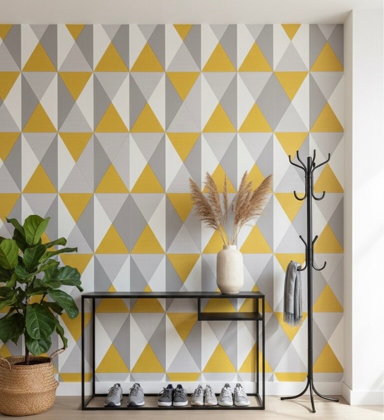 Papier peint géométrique moderne