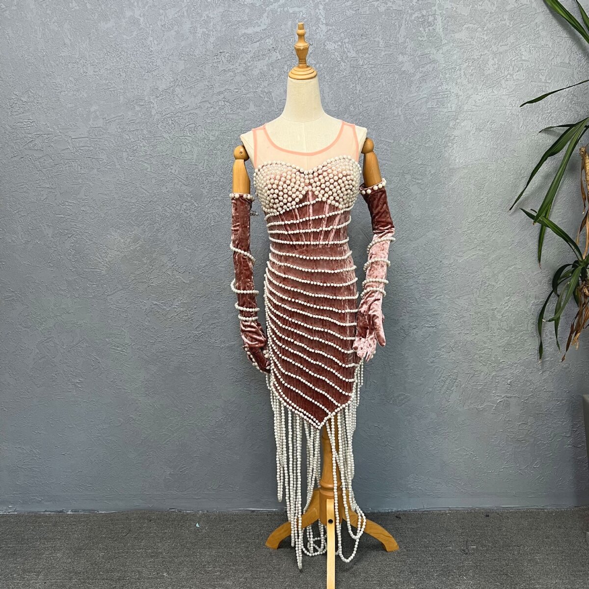 Robe en perles faite main